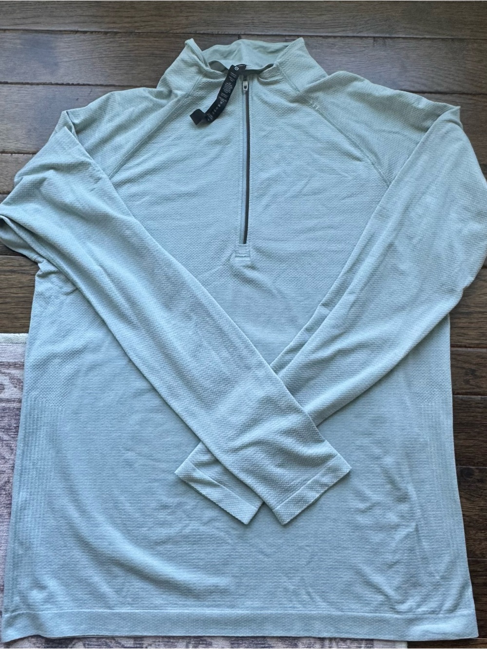 lululemon athletica light sage textured zip-up